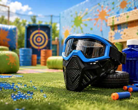 Blastero tactical face shield — full-face protection with anti-fog lens and ventilated mesh